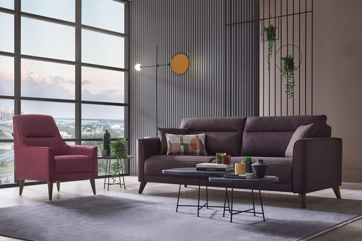 Alto Brown 3-Seater Sofa Bed With Storage - Ella Furniture