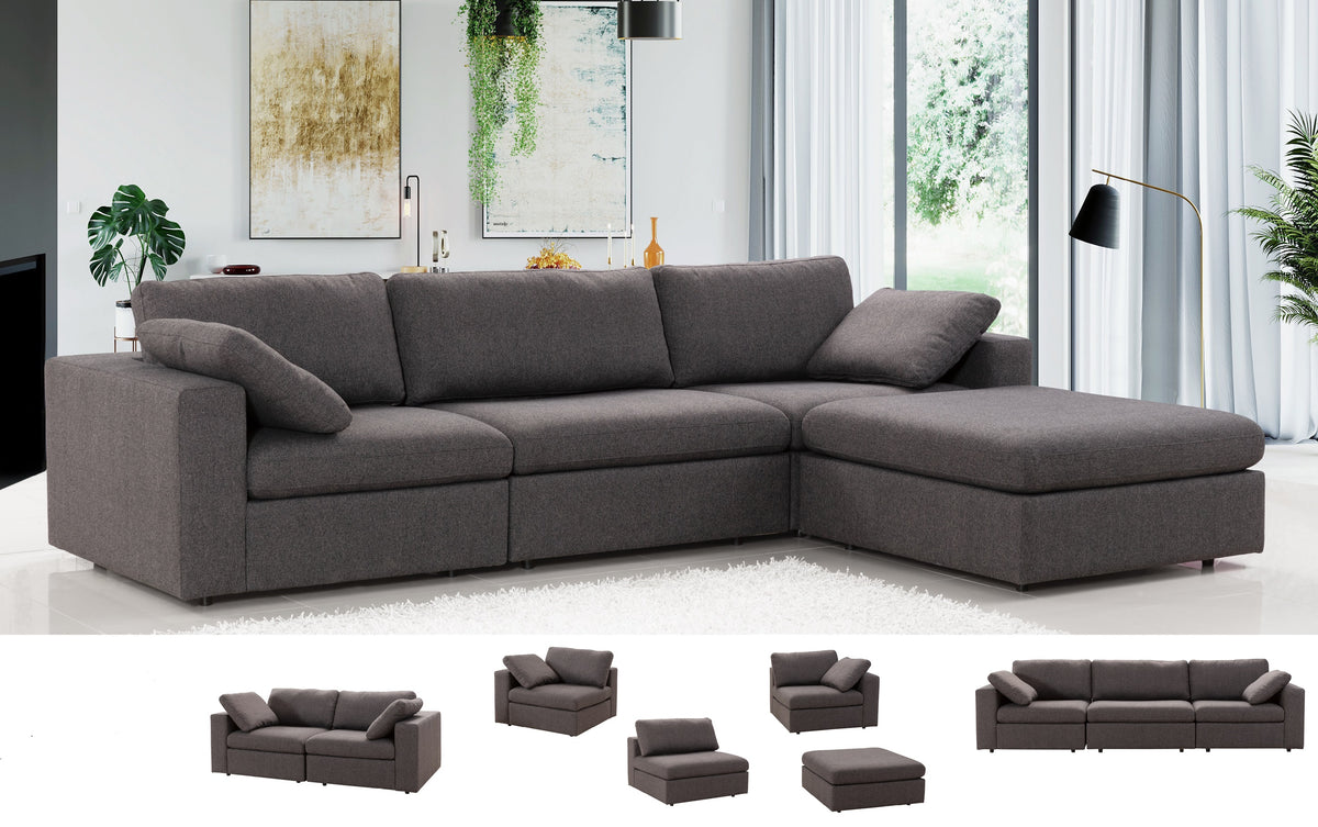 Penelope Smoke Armless Chair