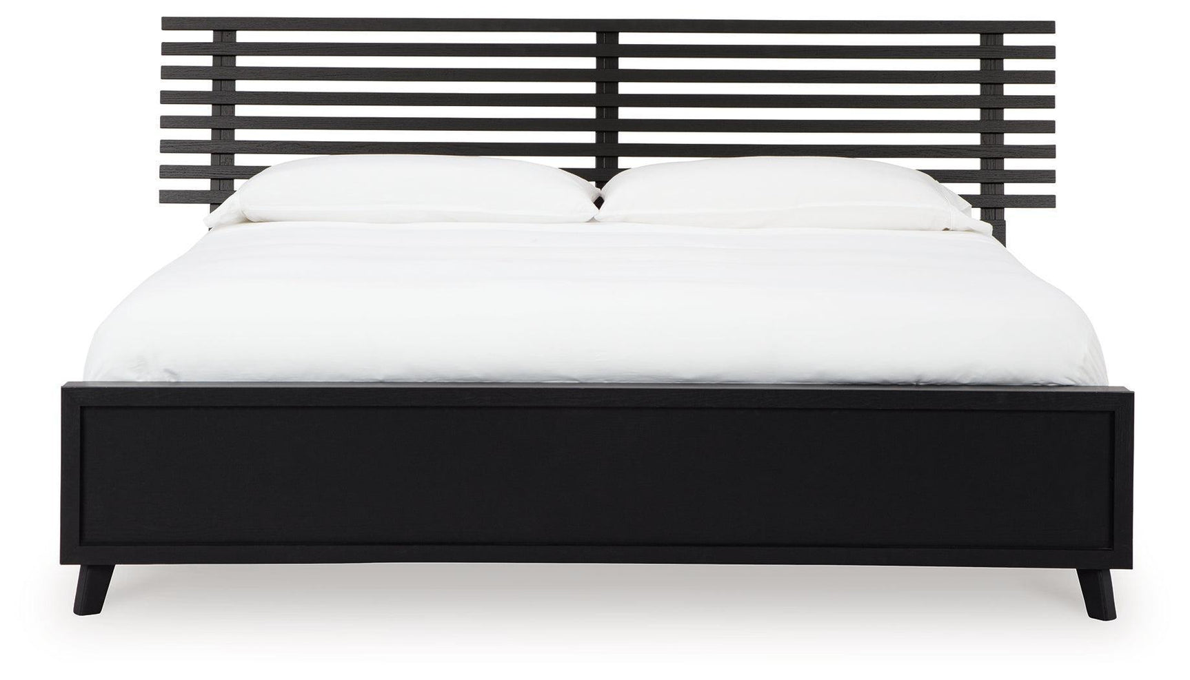 Danziar Black Queen Slat Panel Bed