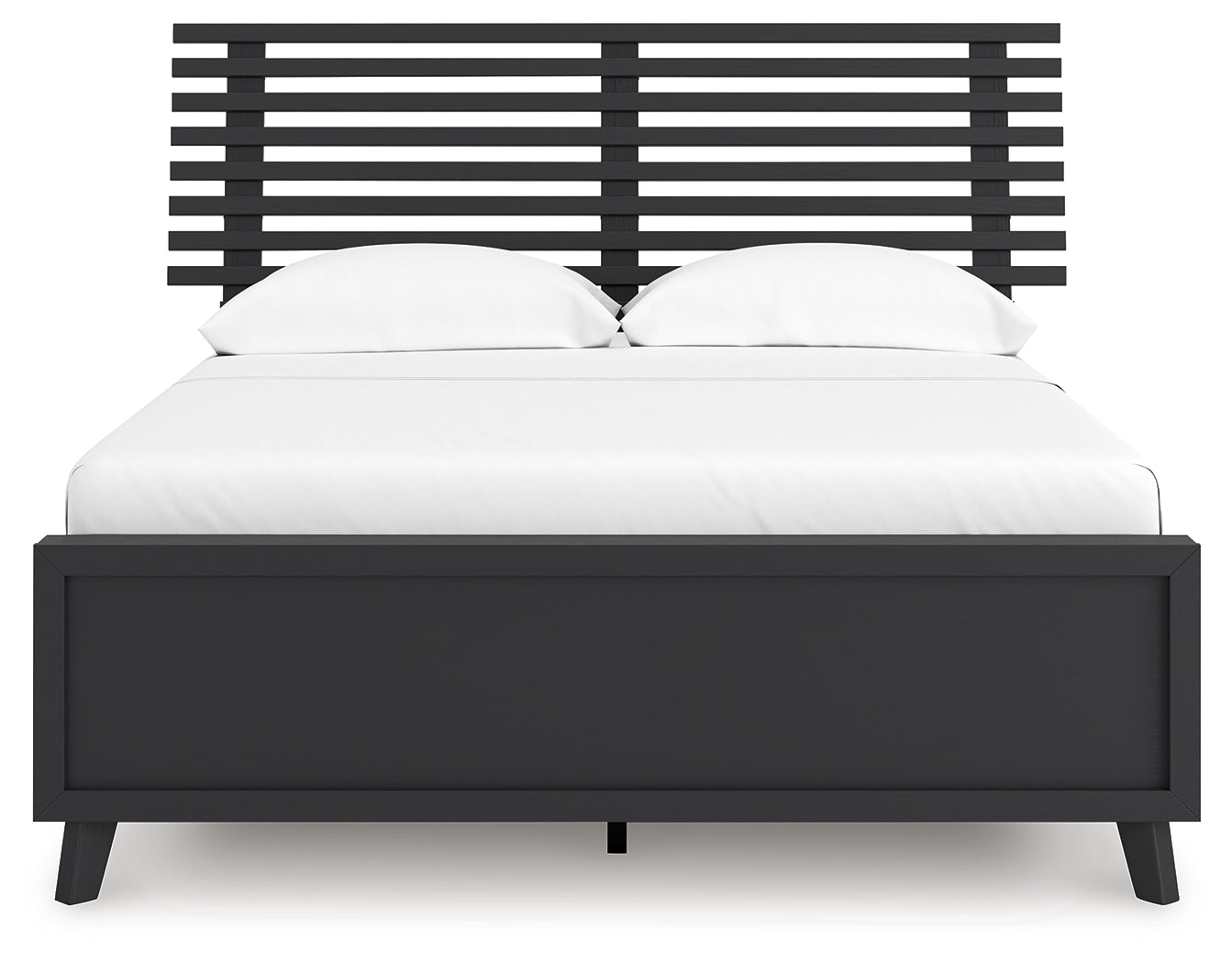 Danziar Black Full Slat Panel Bed