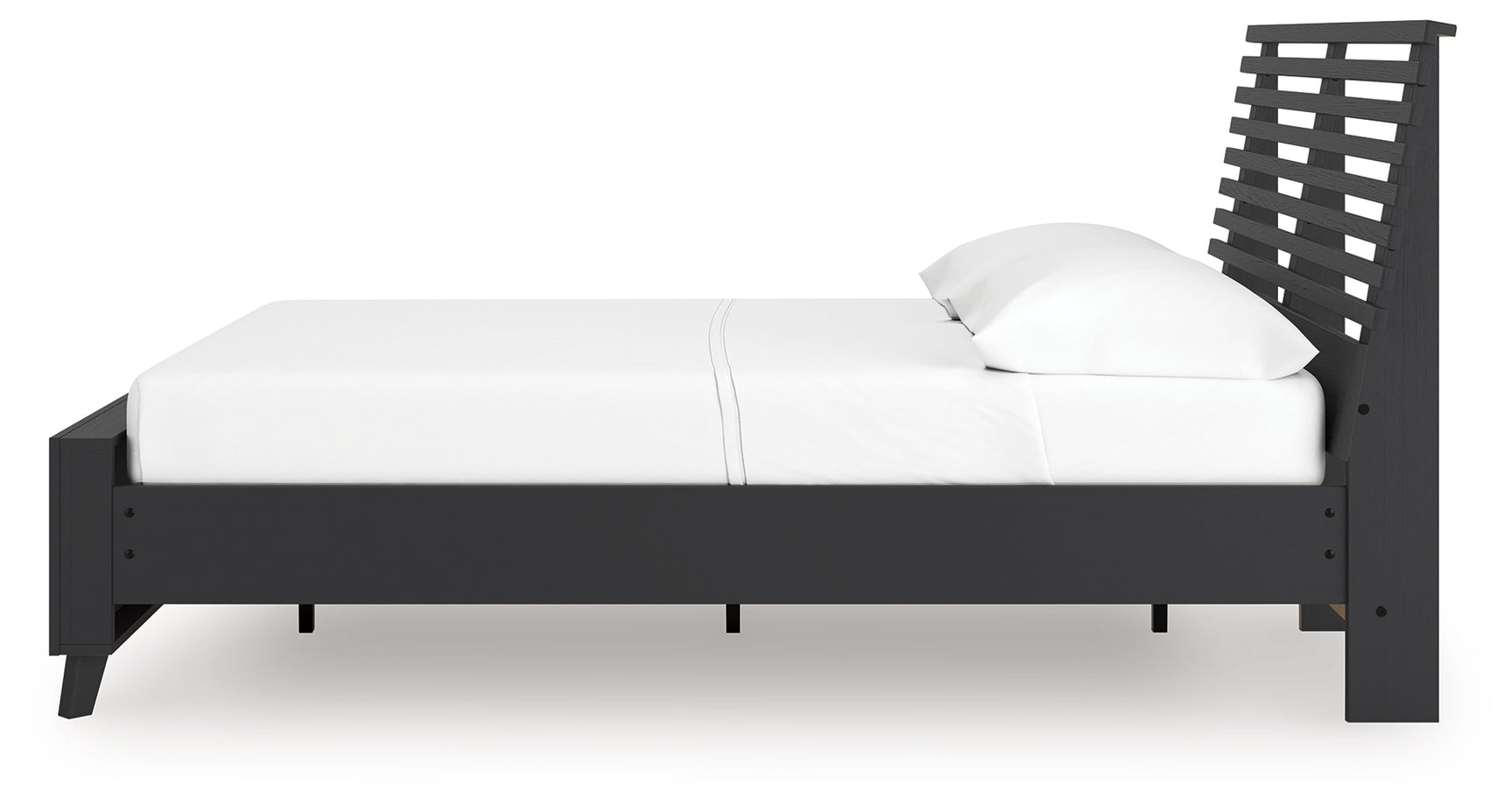 Danziar Black Full Slat Panel Bed