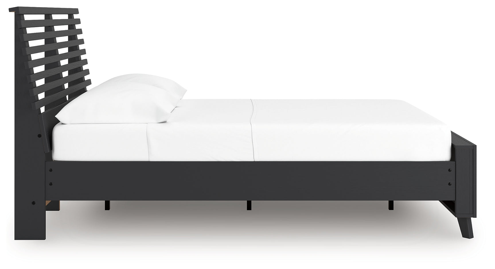 Danziar Black Full Slat Panel Bed