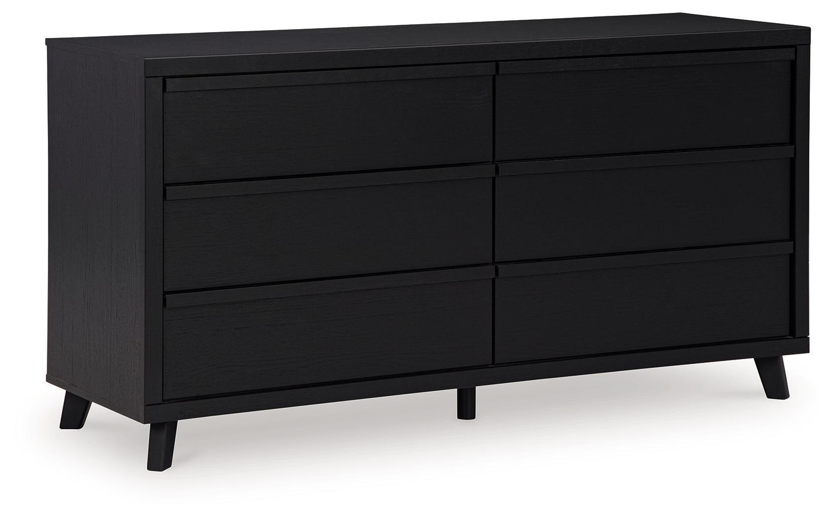 Danziar Matte Black Contemporary Dresser