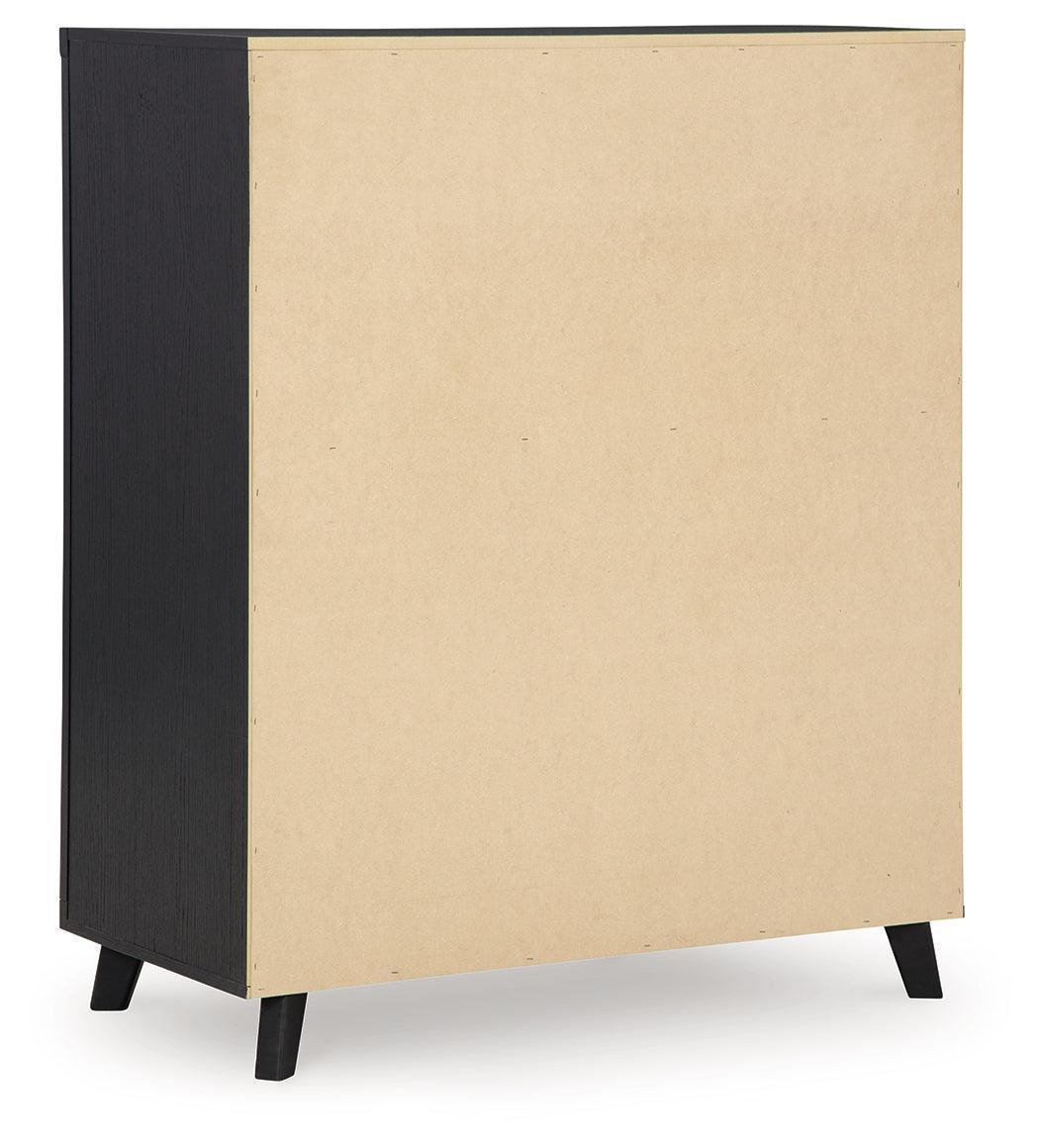 Danziar Matte Black Wide Chest of Drawers