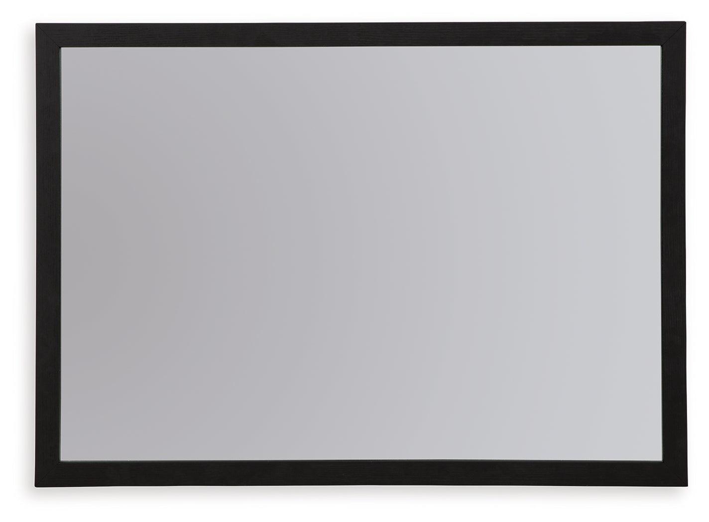 Danziar Black Matte Finish Bedroom Mirror