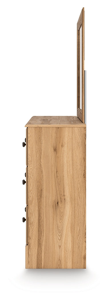 Aleaport Warm Brown Dresser and Mirror