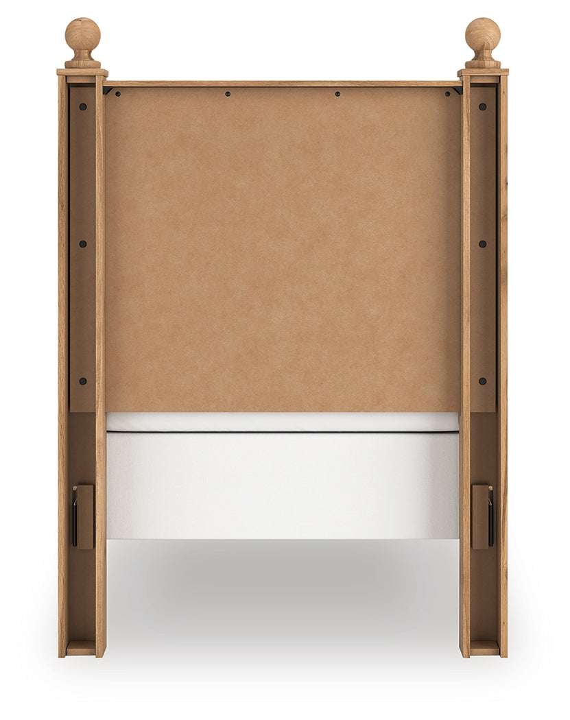 Aleaport Warm Brown Twin Panel Bed