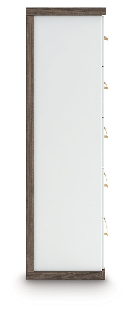 Kendanport Brown/White Chest of Drawers