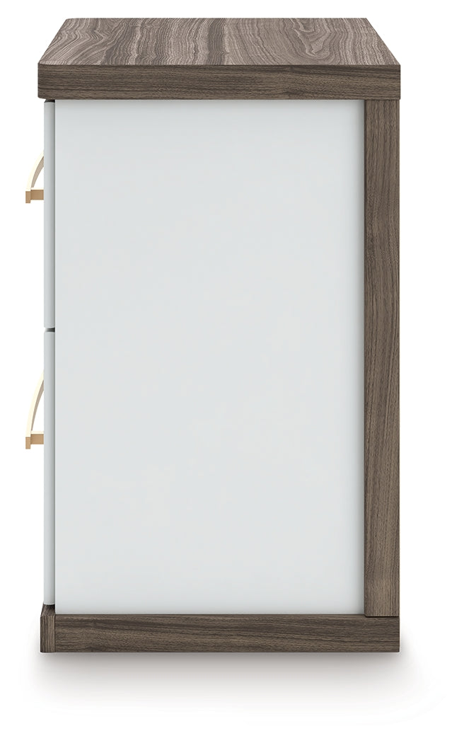 Kendanport Brown/White Nightstand