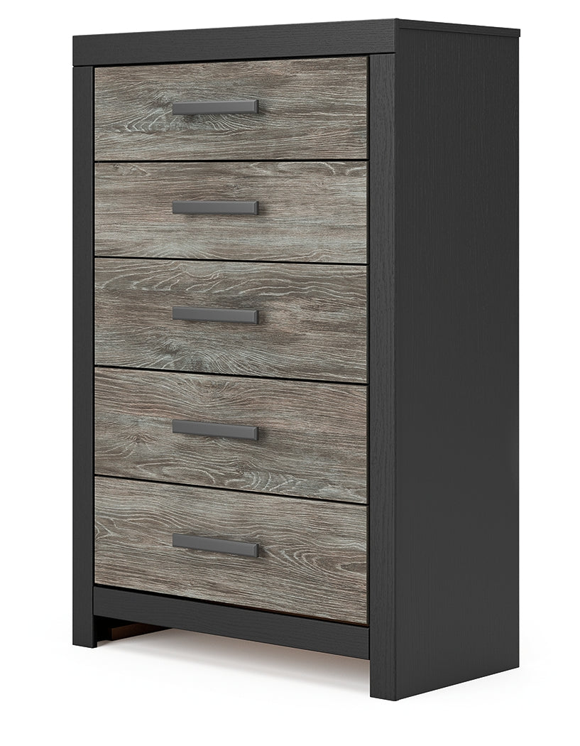 Broachmyn Black/Gray Chest of Drawers