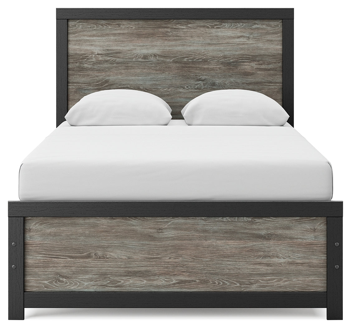 Broachmyn Black/Gray Full Panel Bed