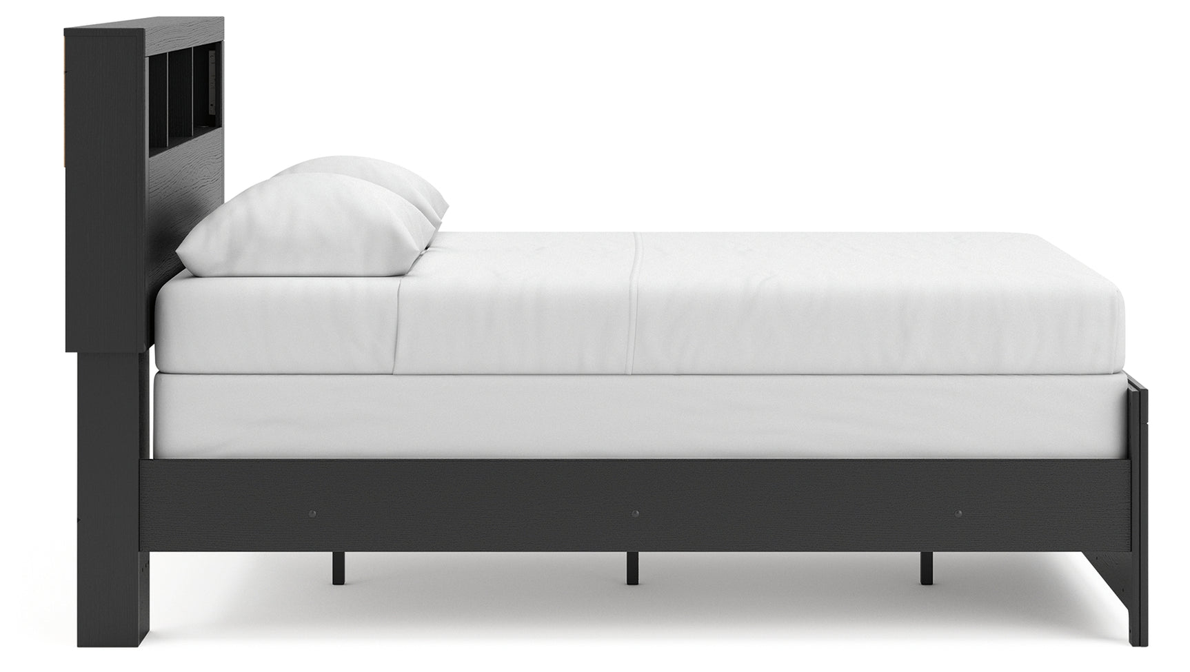 Broachmyn Black/Gray Full Bookcase Bed