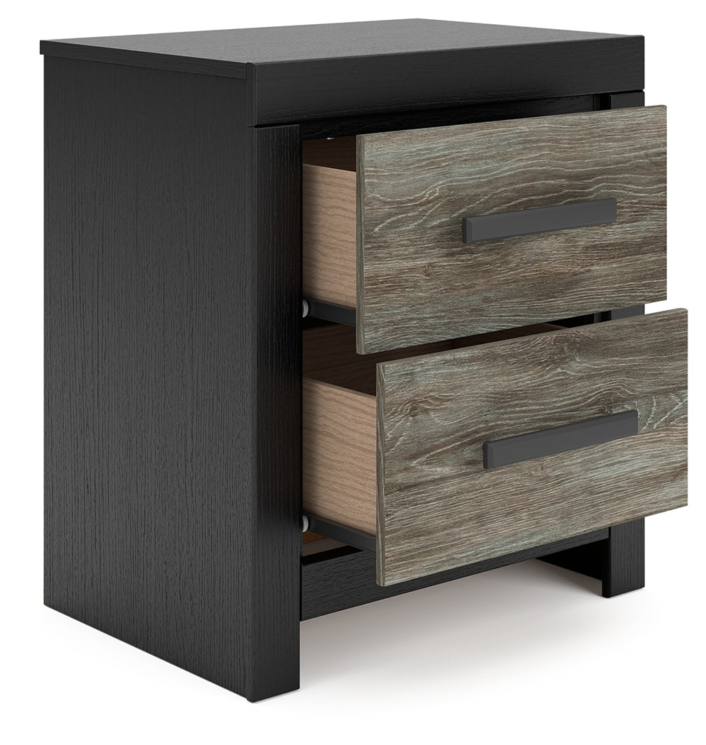 Broachmyn Black/Gray Nightstand