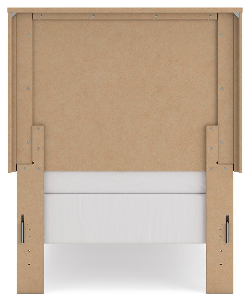 Gramburg Warm Natural Brown Twin Panel Bed view 8