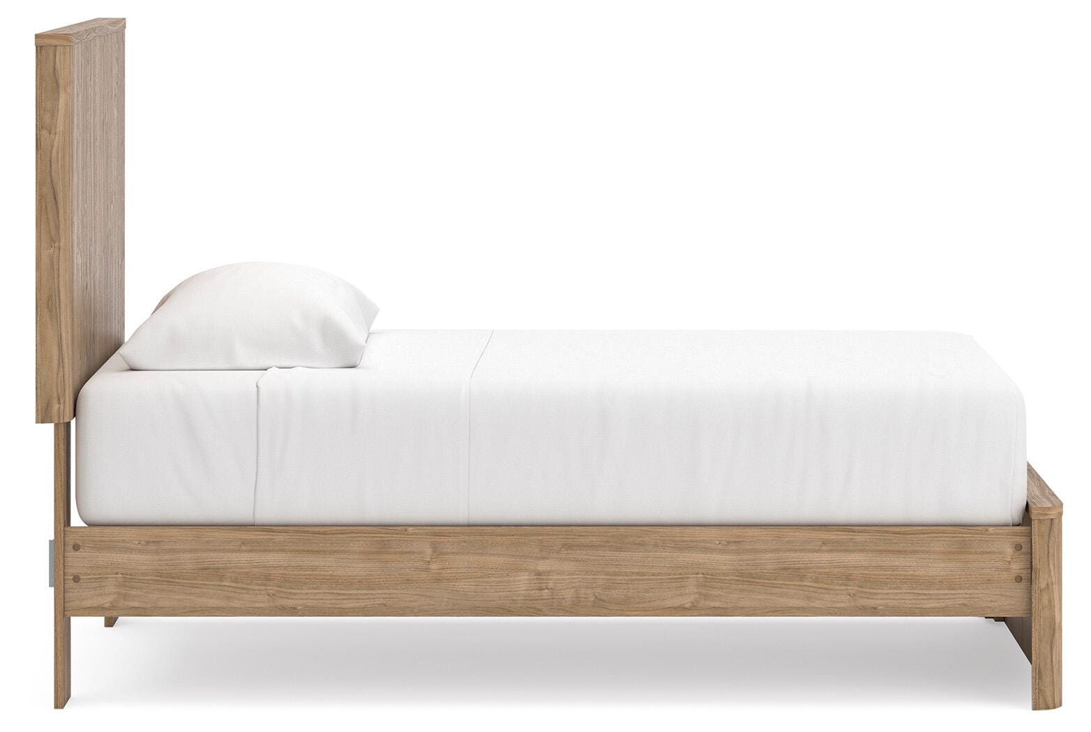 Gramburg Warm Natural Brown Twin Panel Platform Bed view 9