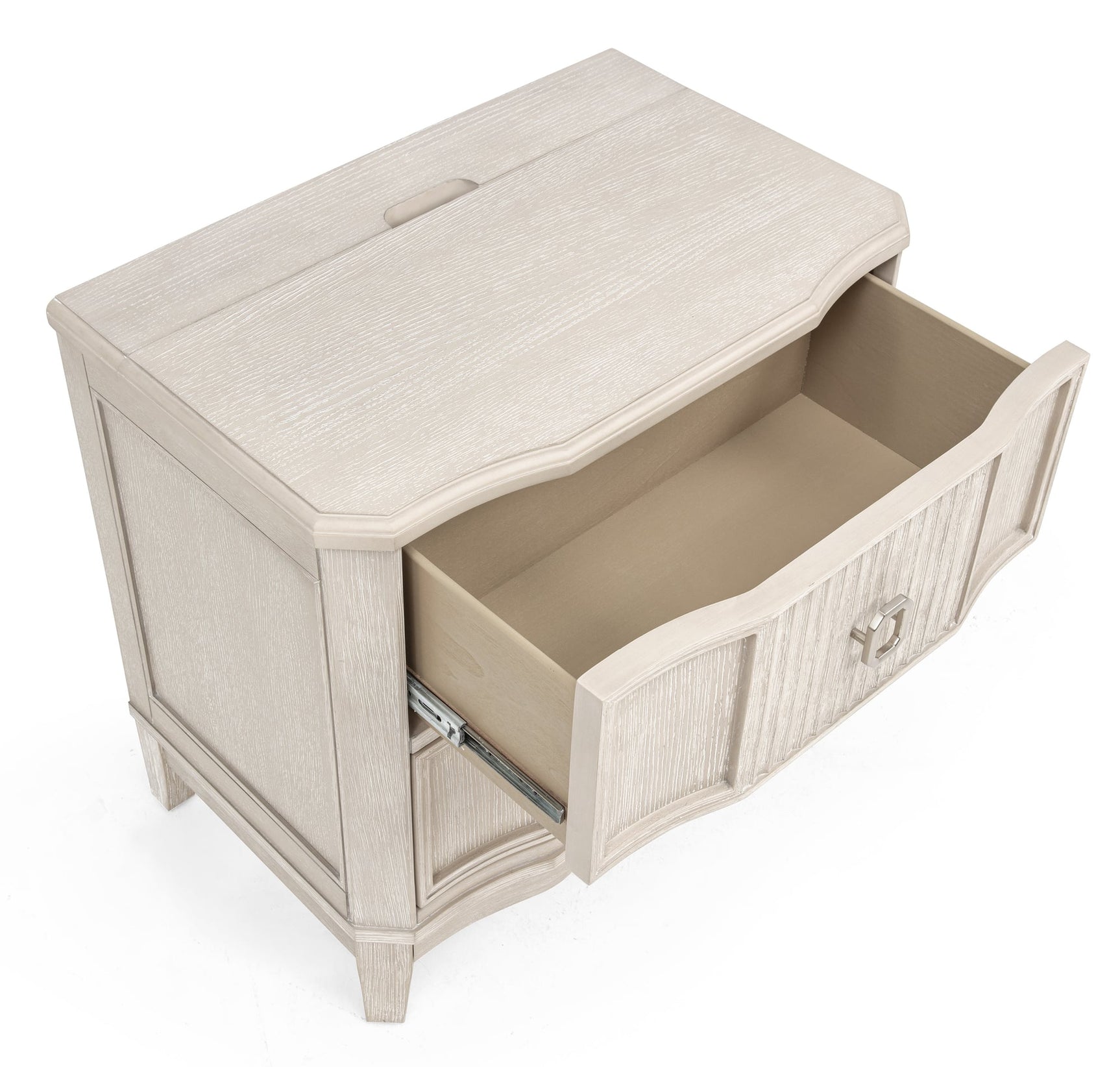 Napoli Cream Nightstand with USB Port view 2