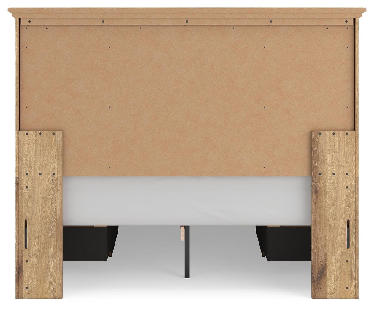 Makidern Tan Queen Panel Storage Bed