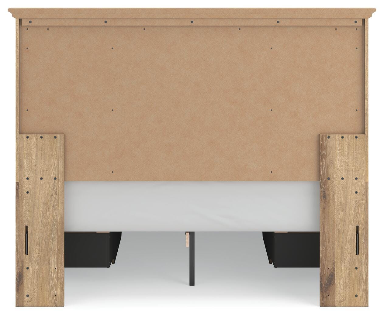 Makidern Tan Queen Panel Storage Bed view 9