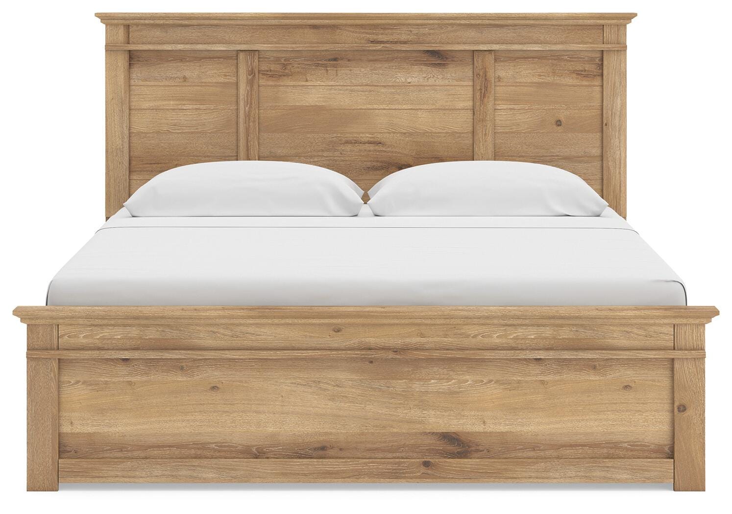Makidern Tan King Panel Storage Bed view 8