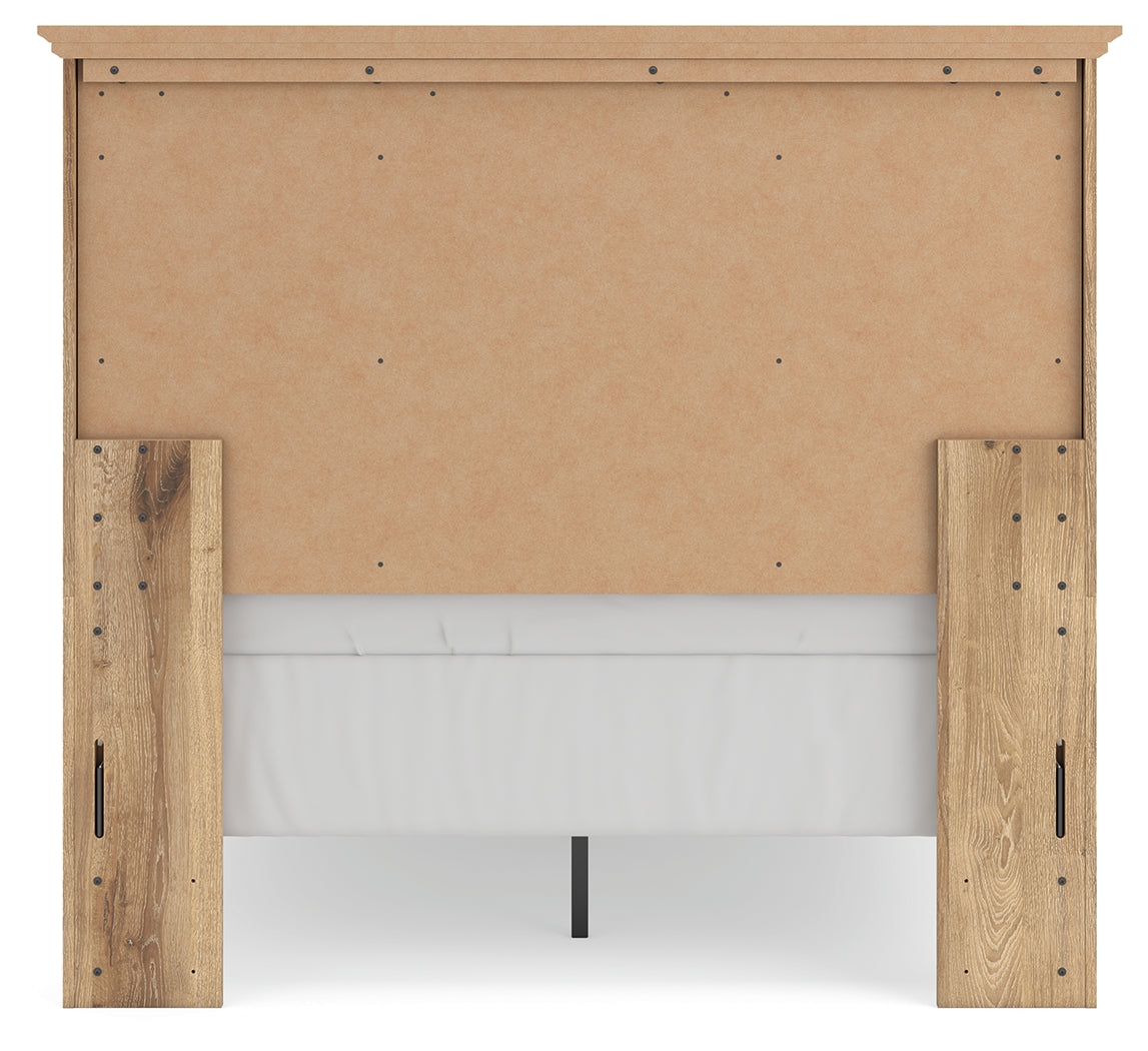 Makidern Tan Full Panel Bed