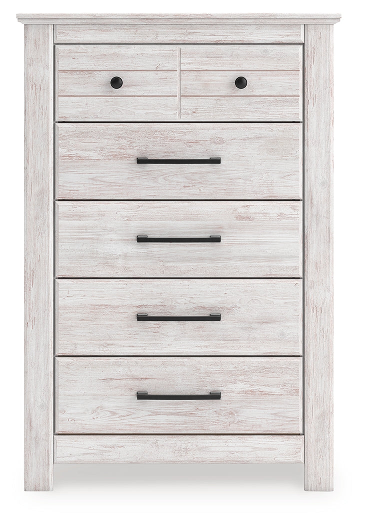 Makidern Whitewash Chest of Drawers