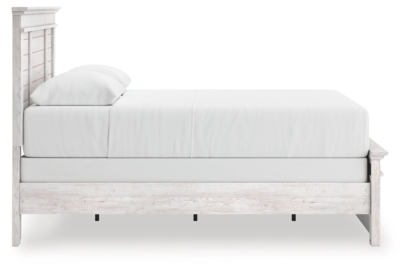 Makidern Whitewash Queen Panel Bed