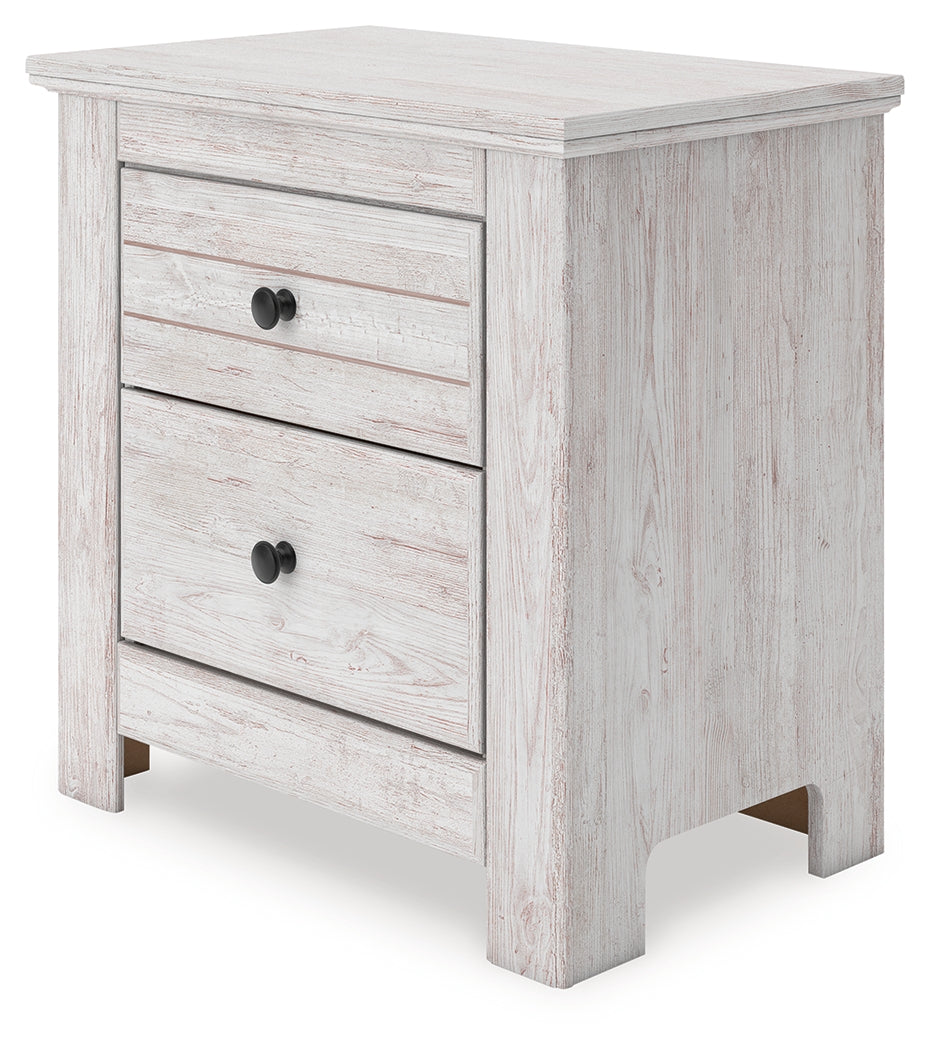 Makidern Whitewash Nightstand