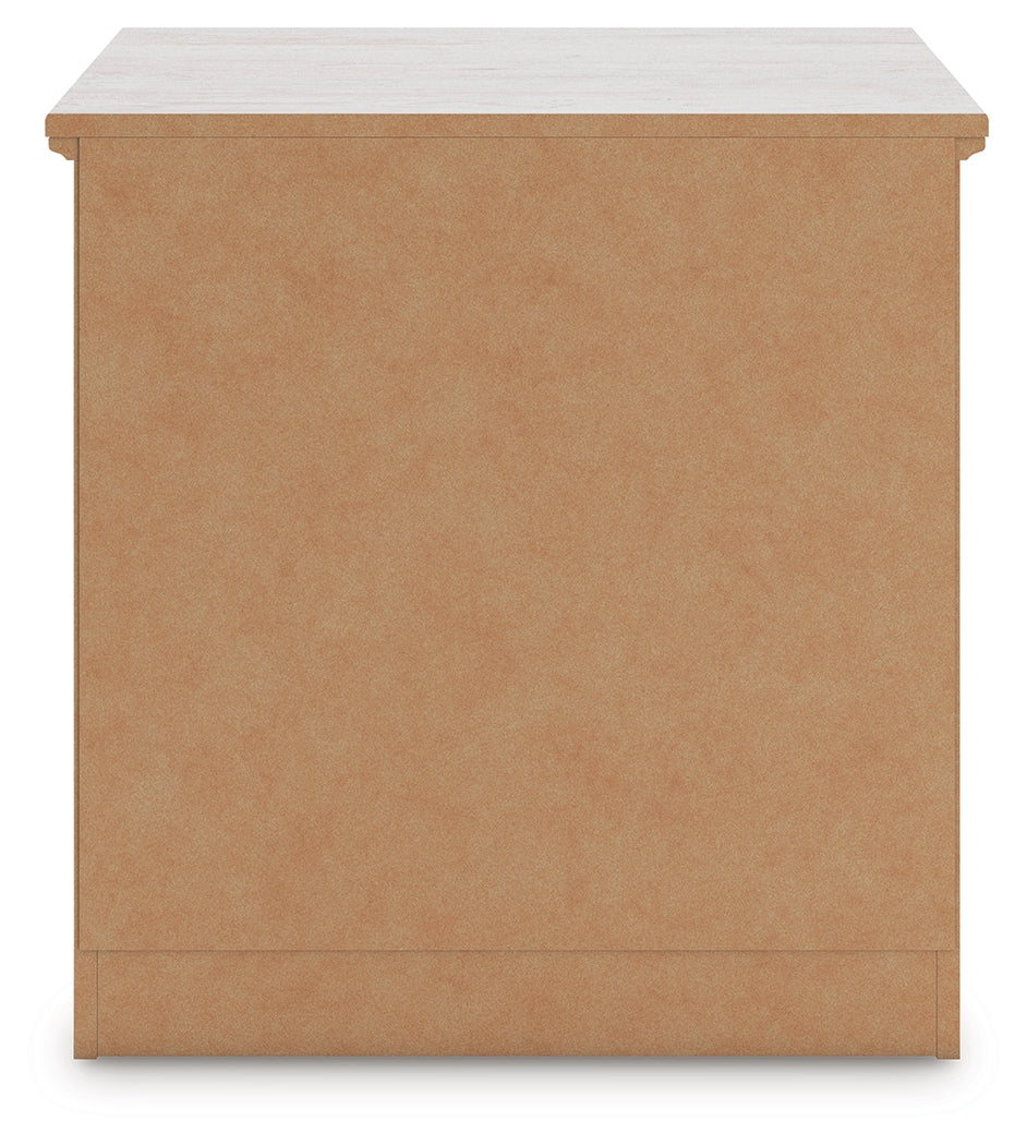 Makidern Whitewash Nightstand