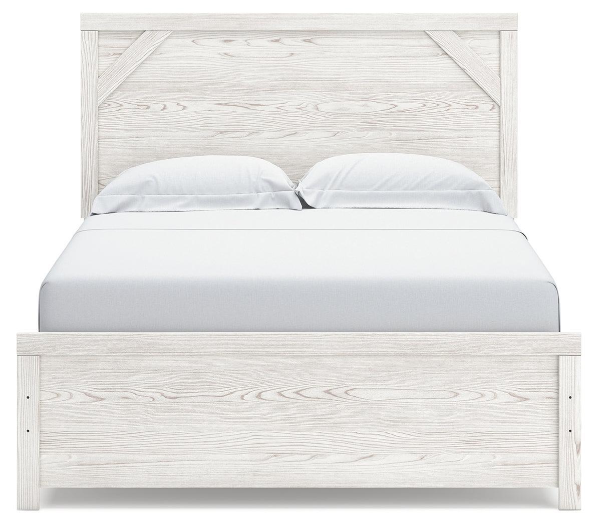 Gerridan White/Gray Queen Panel Bed - Ella Furniture