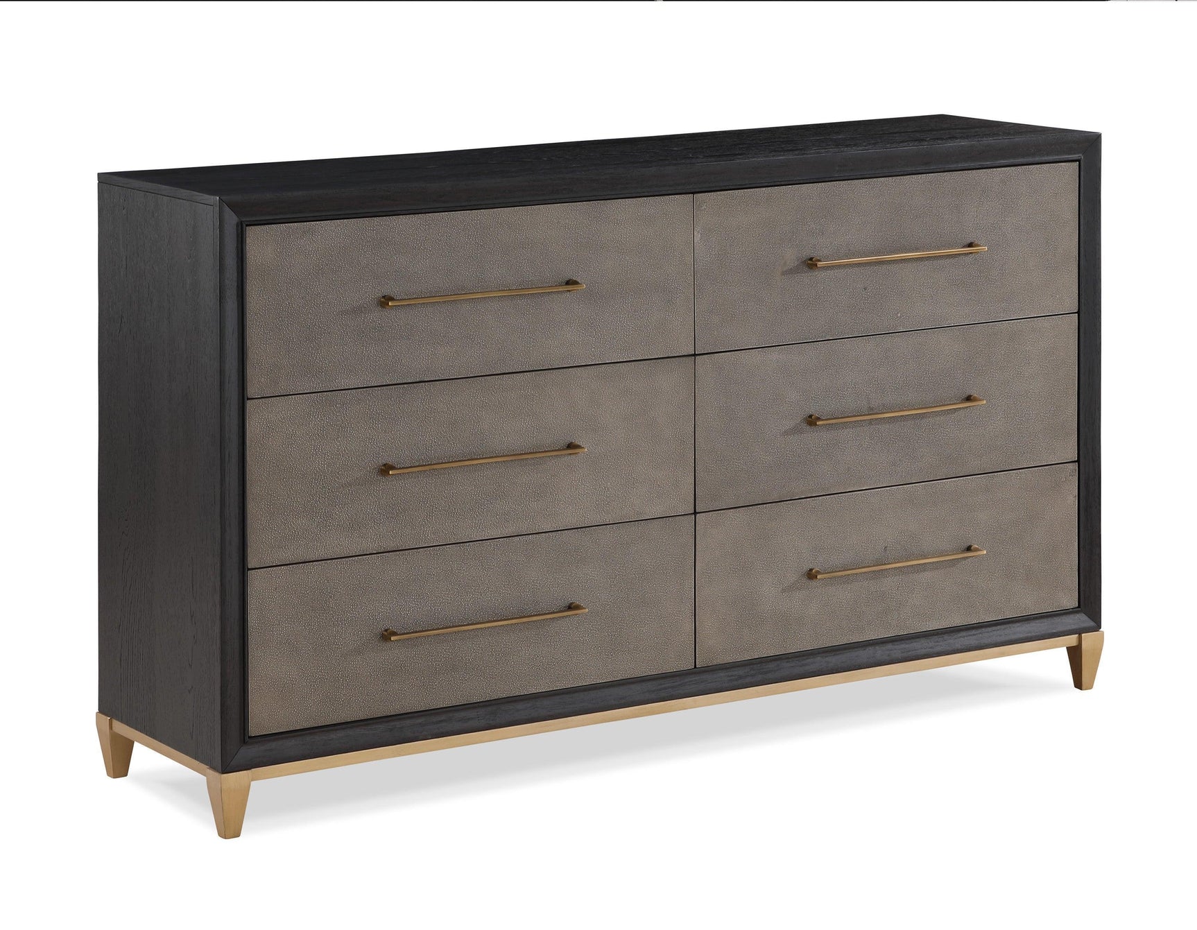 Payson Gray Brown 5 Drawers Chest