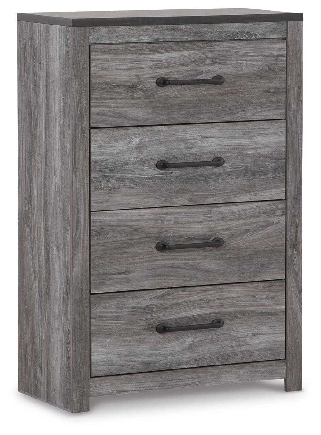 Bronyan Dark Gray Panel Bedroom Set angled view
