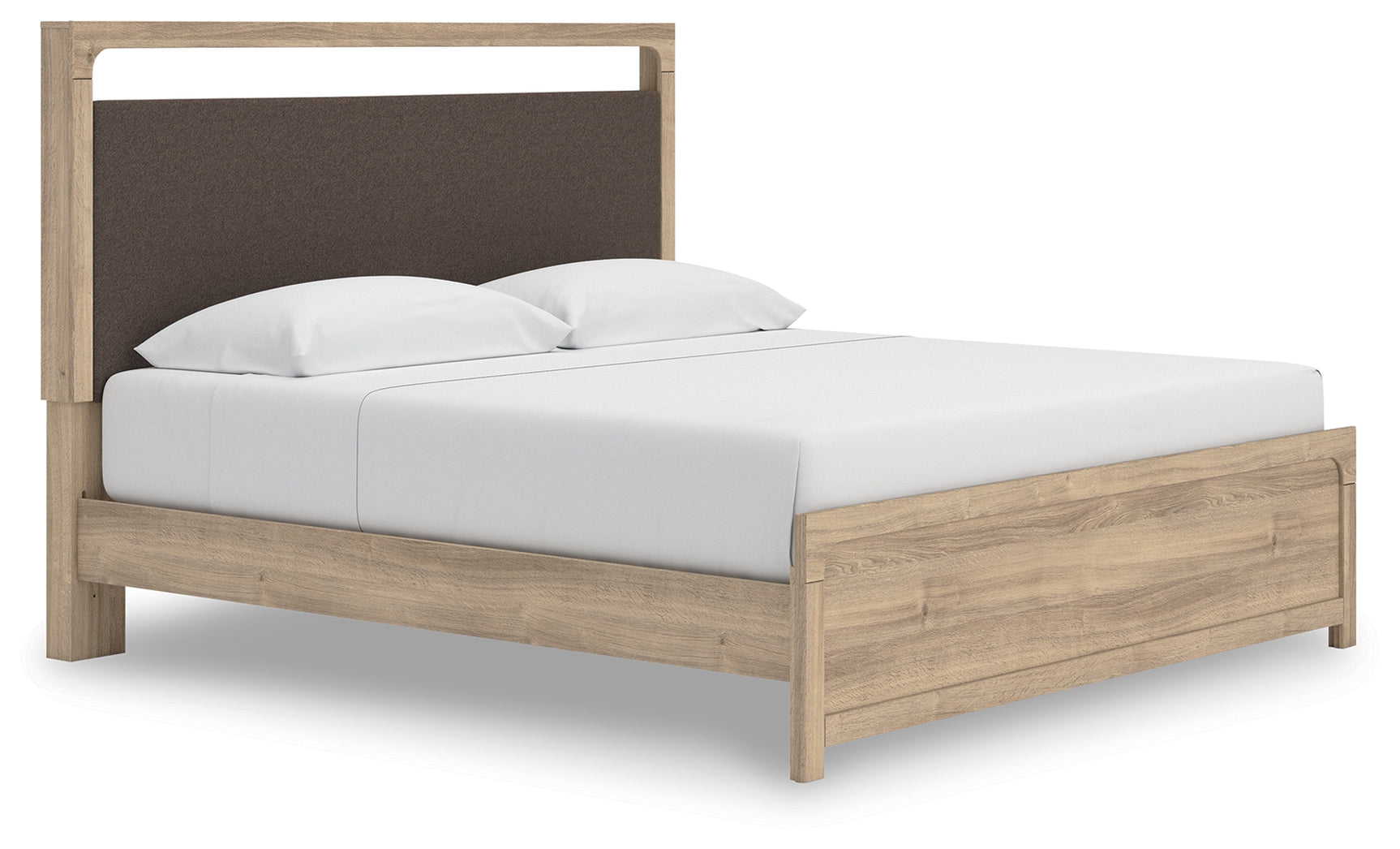 Kinlanni Tan King Upholstered Platform Bed