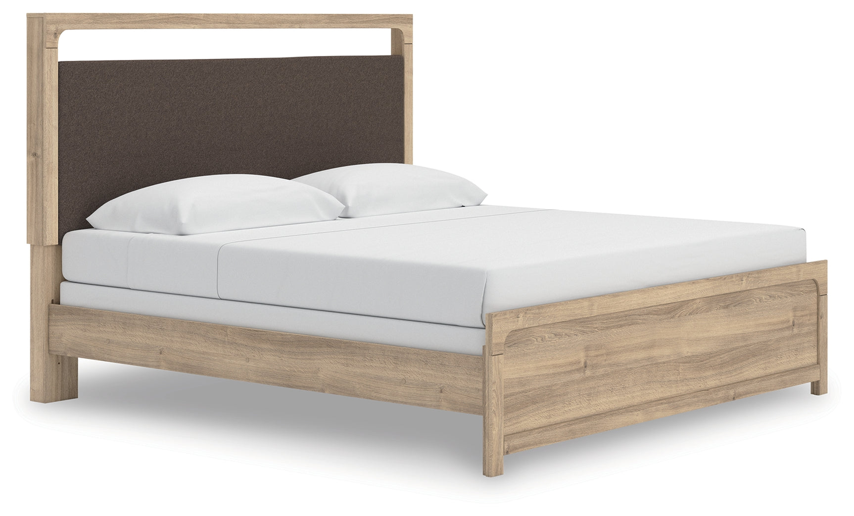 Kinlanni Tan King Upholstered Panel Bed