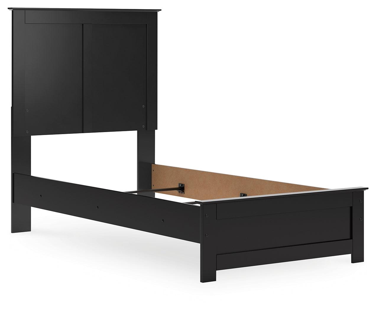 Maribel Black Twin Panel Bed