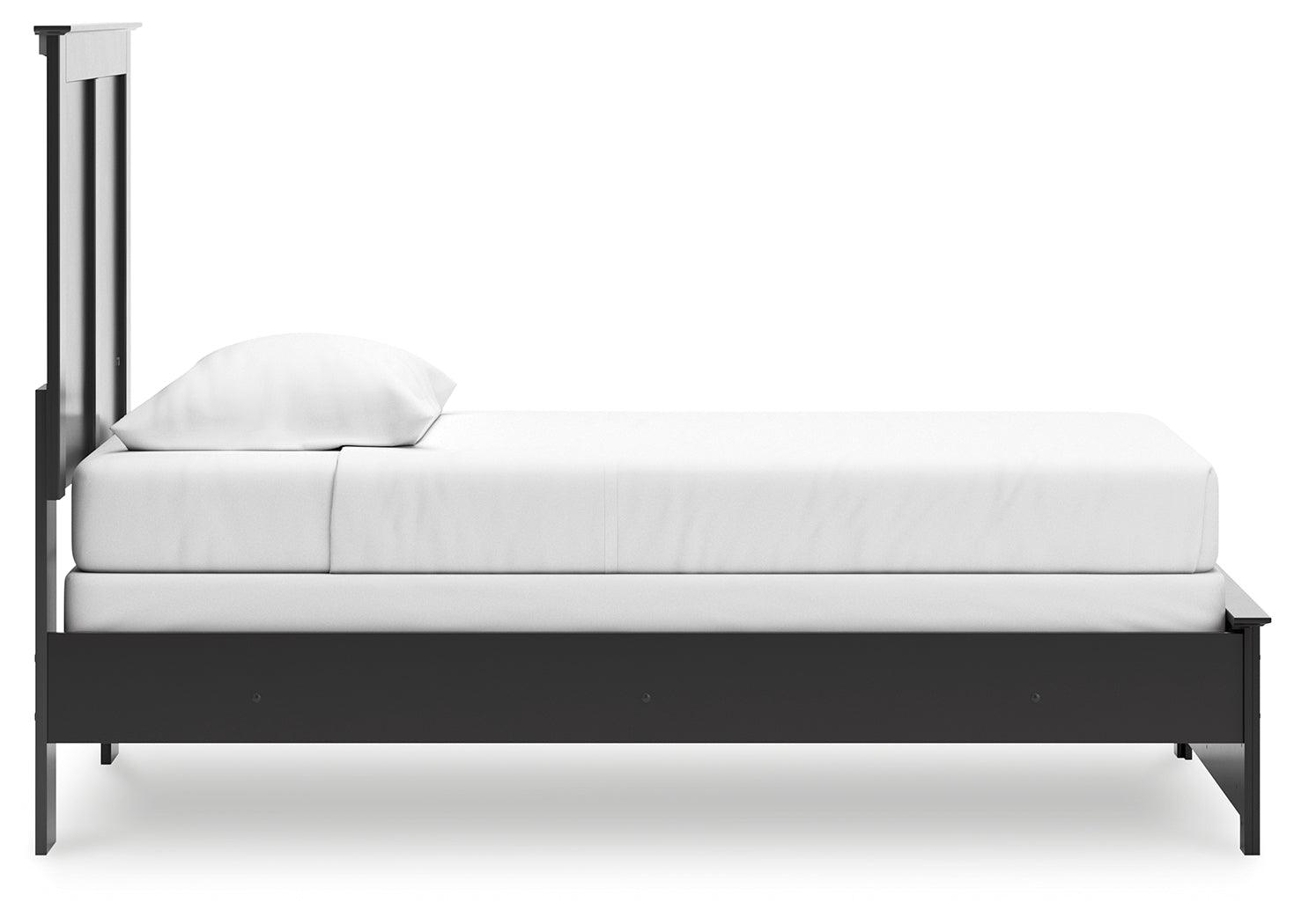 Maribel Black Twin Panel Bed