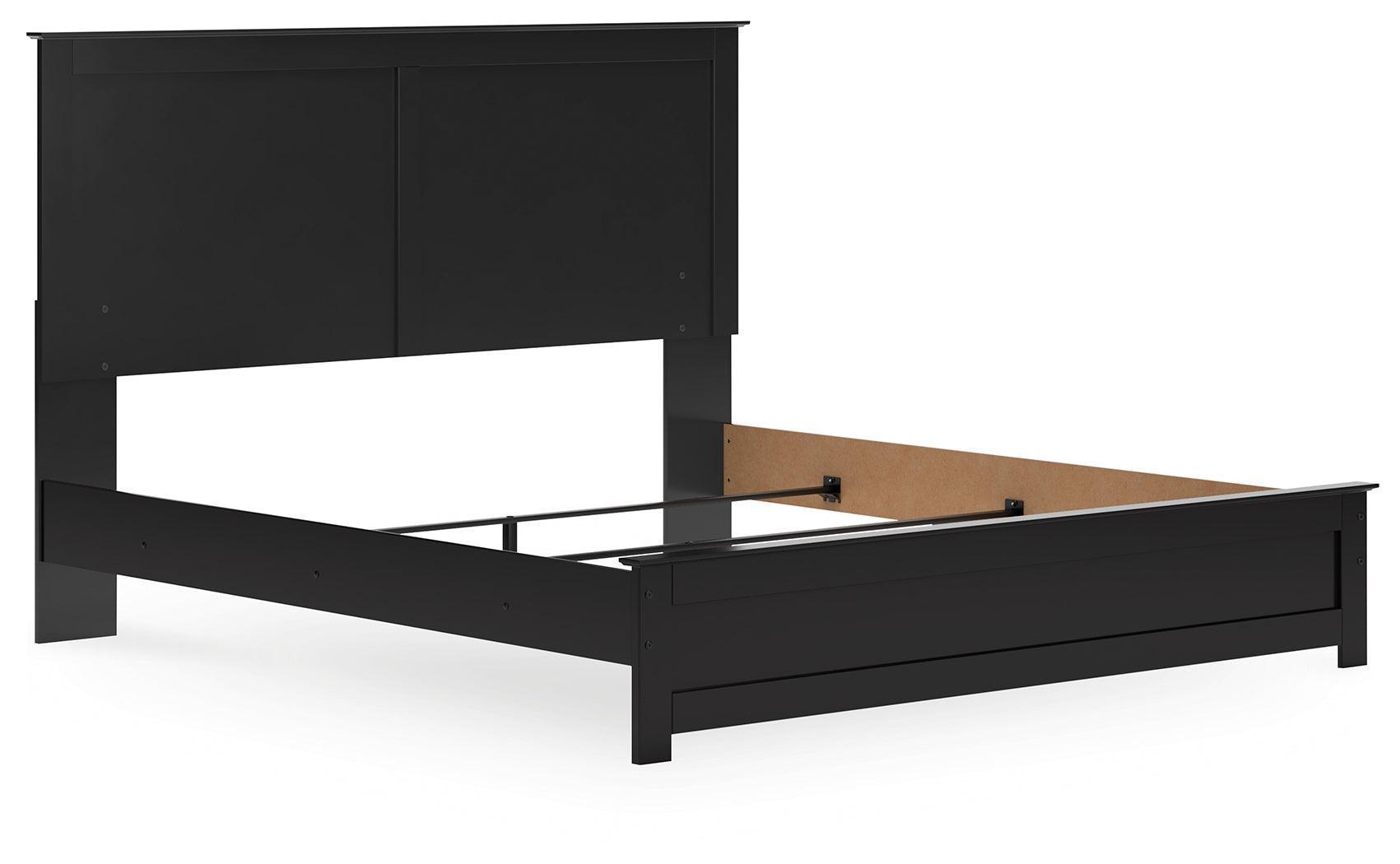 Maribel Black King Panel Bed