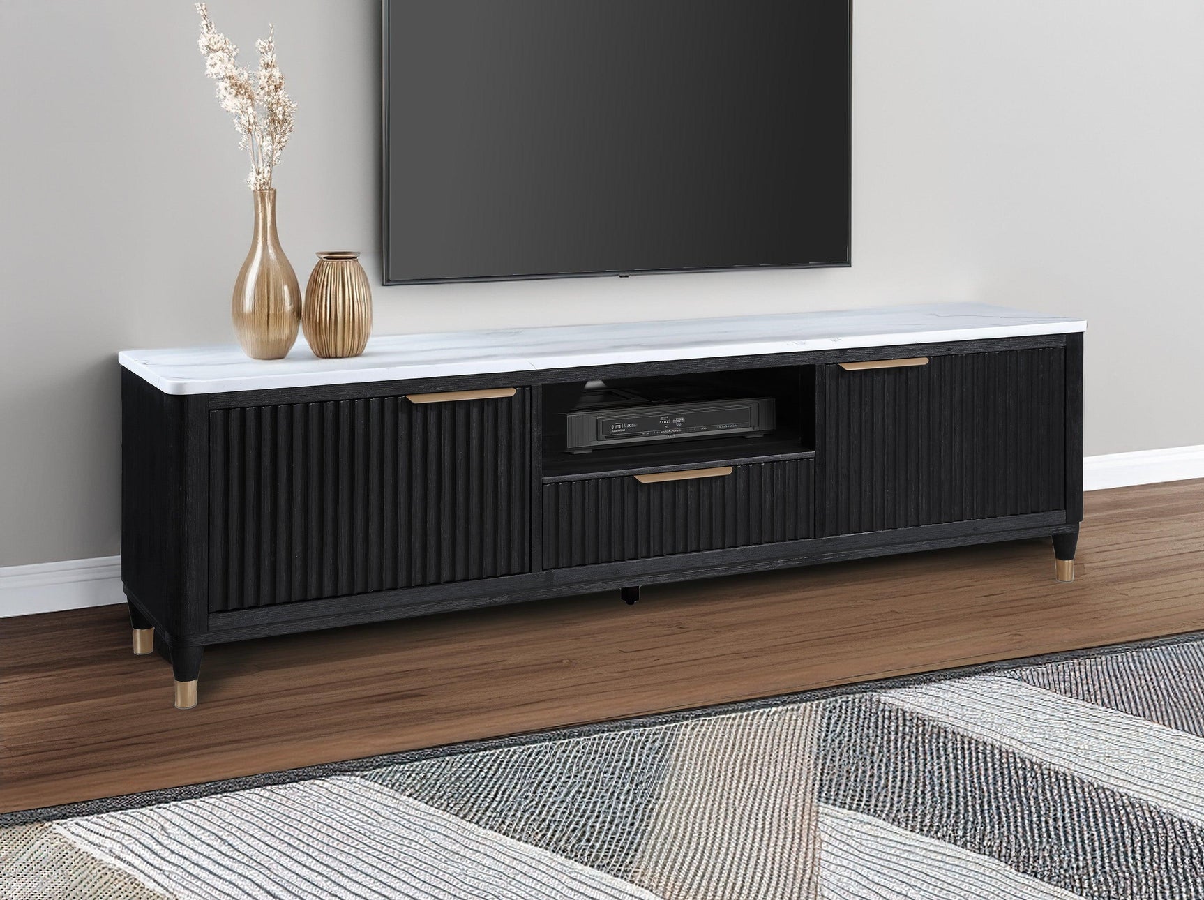 Kara Black TV Stand