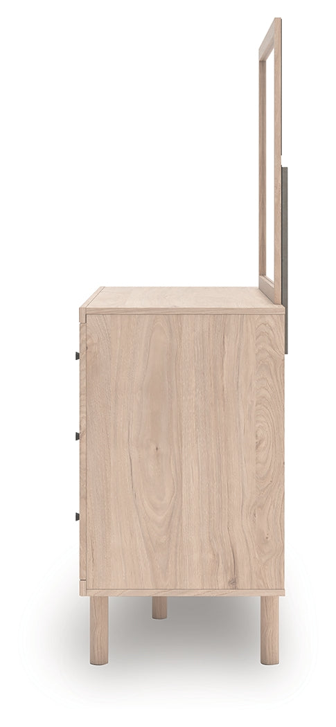 Arloster Tan Dresser and Mirror