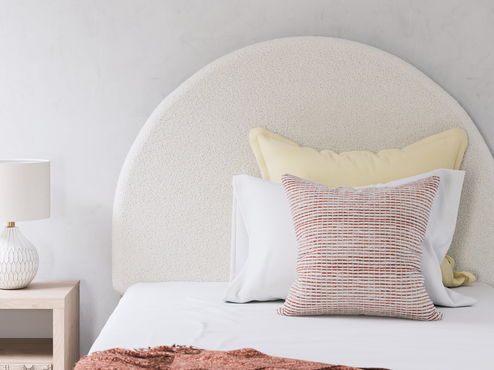 Arloster Tan/White Full Upholstered Panel Bed with Storage