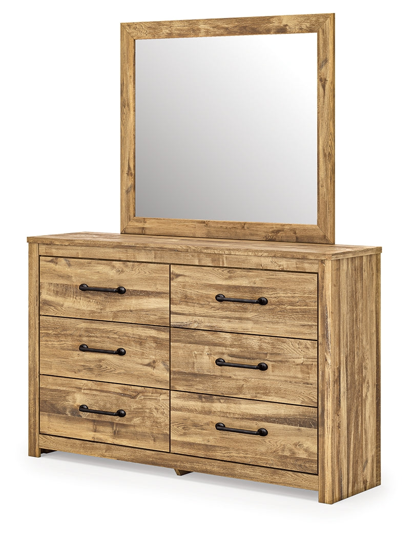 Maystonna Brown Dresser and Mirror