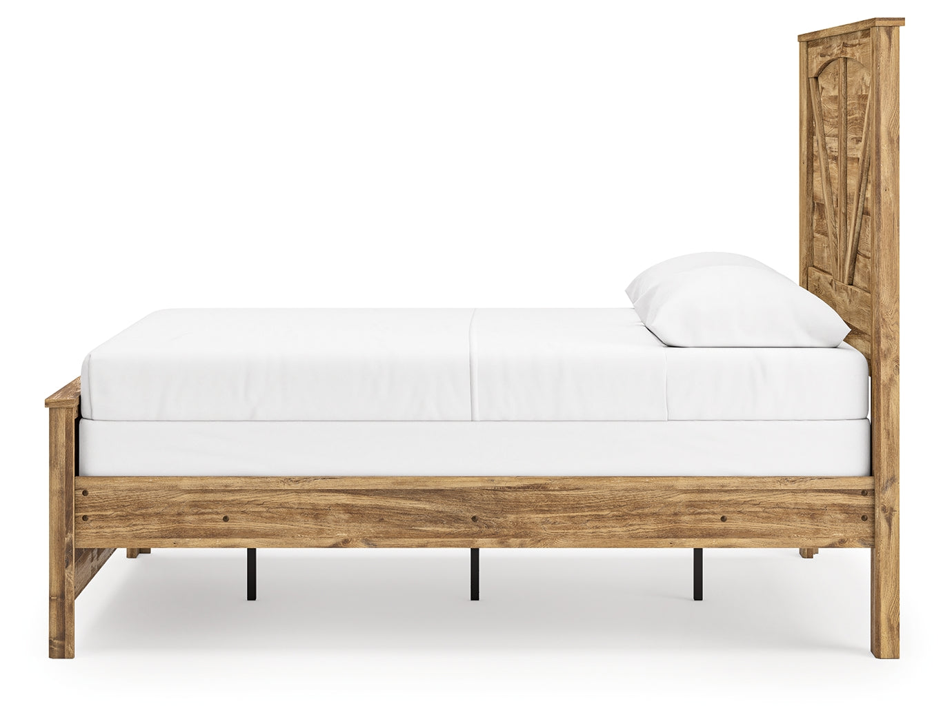 Maystonna Brown Queen Crossbuck Panel Bed