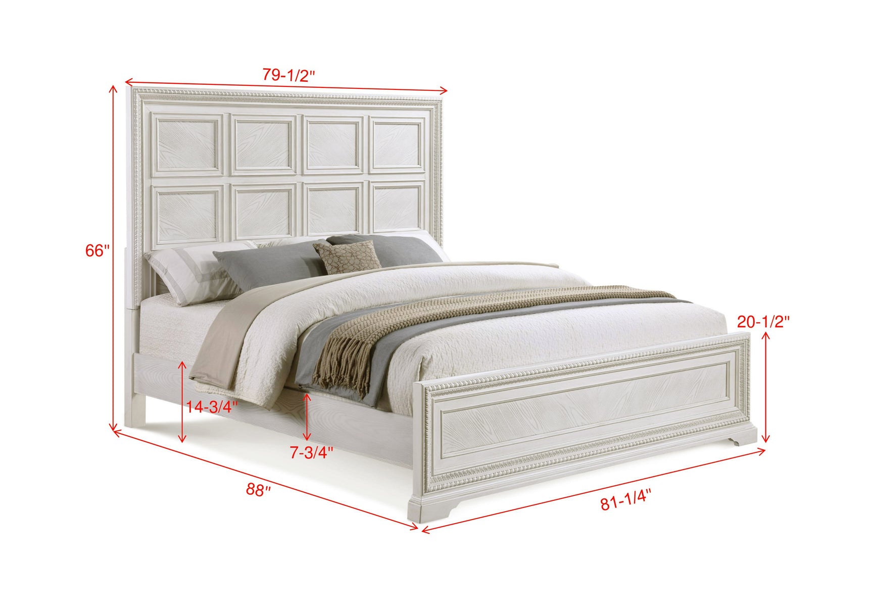 Alexandria White Panel Bedroom Set