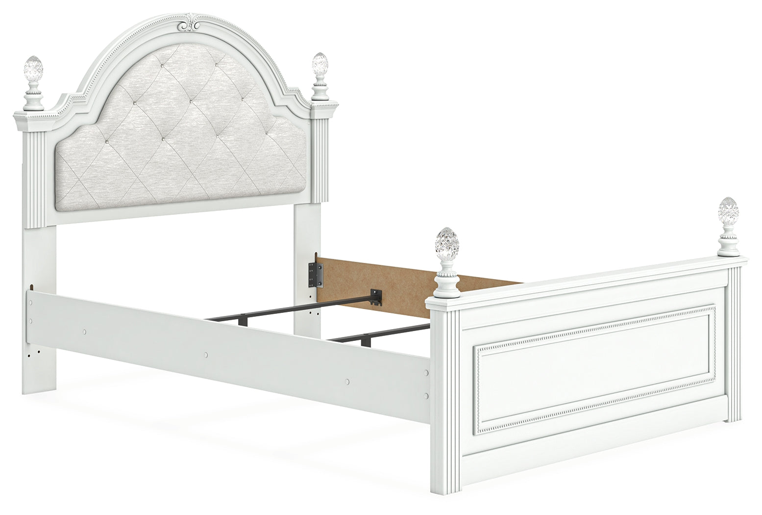 Kozlani White Full Upholstered Panel Bed