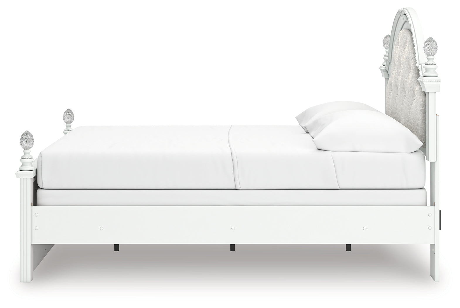 Kozlani White Full Upholstered Panel Bed