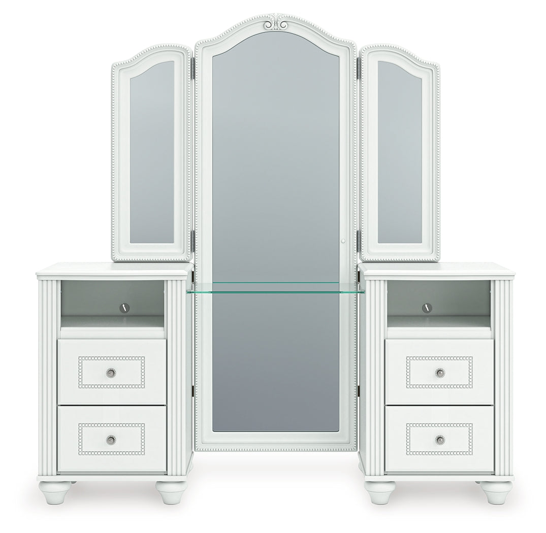 Kozlani White Vanity with Mirror