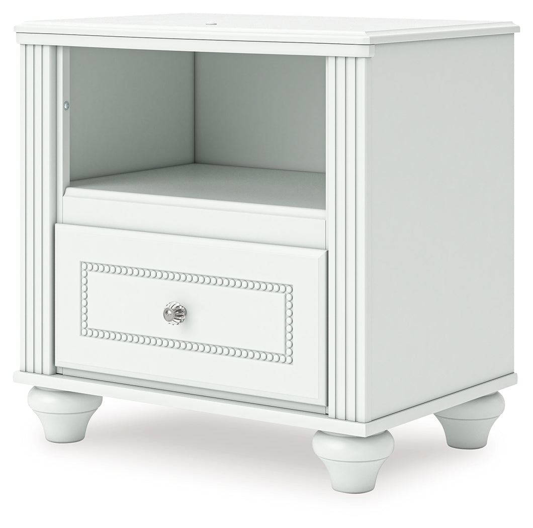 Kozlani White Nightstand