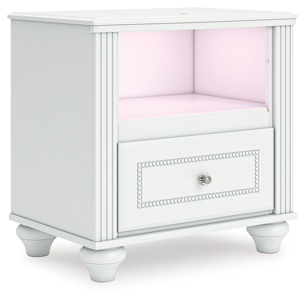 Kozlani White Nightstand