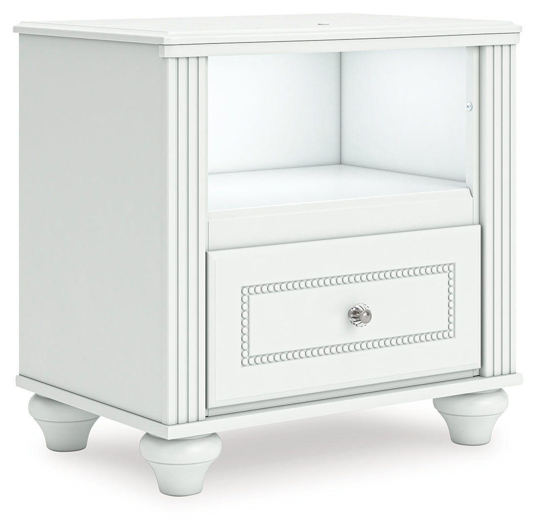 Kozlani White Nightstand