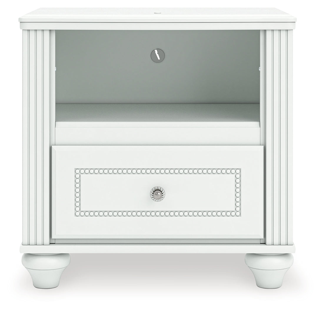 Kozlani White Nightstand