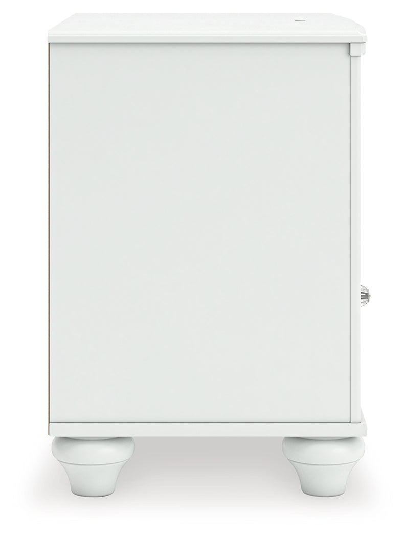 Kozlani White Nightstand